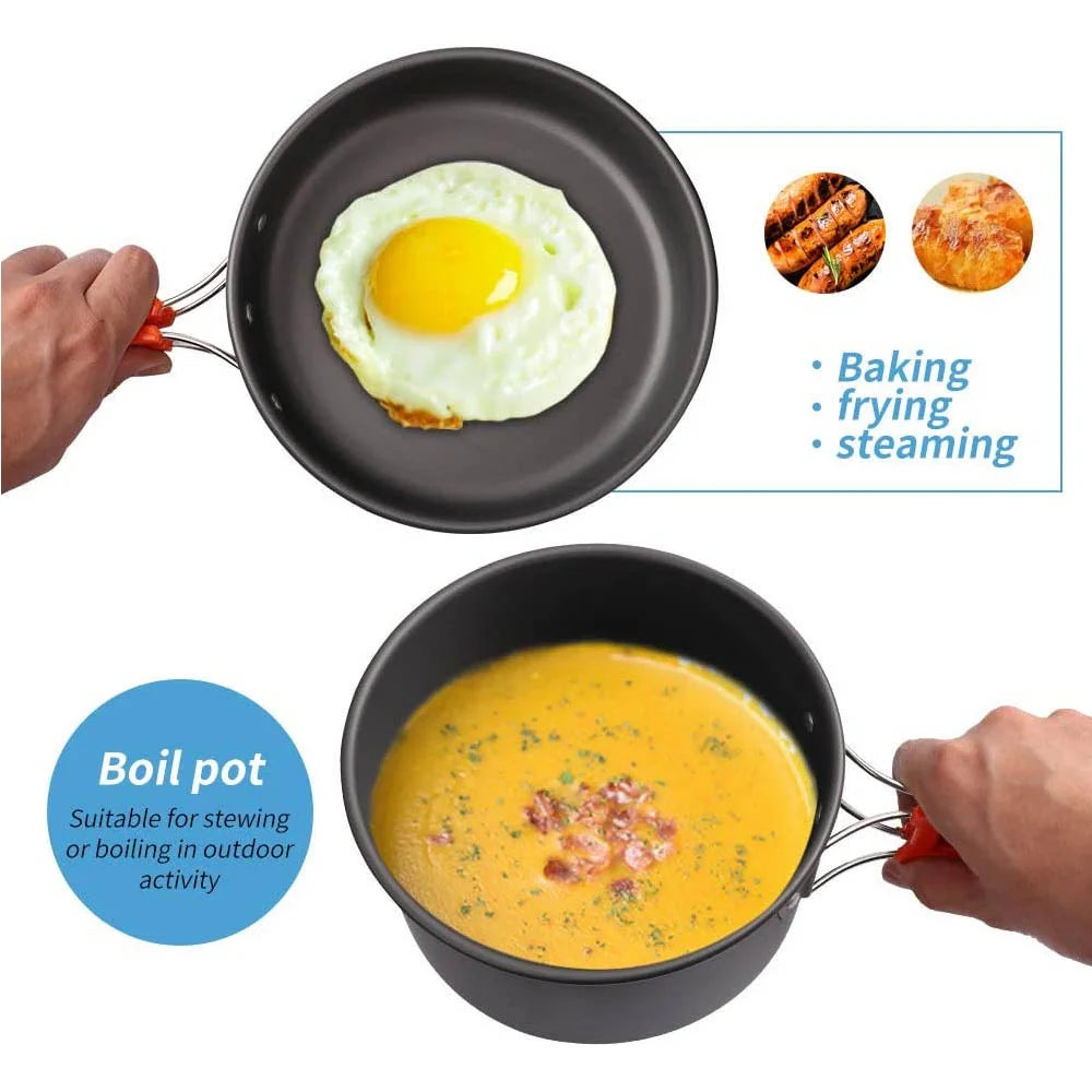CampMate™ Non-Stick Cookware Set (2–3 personnes)