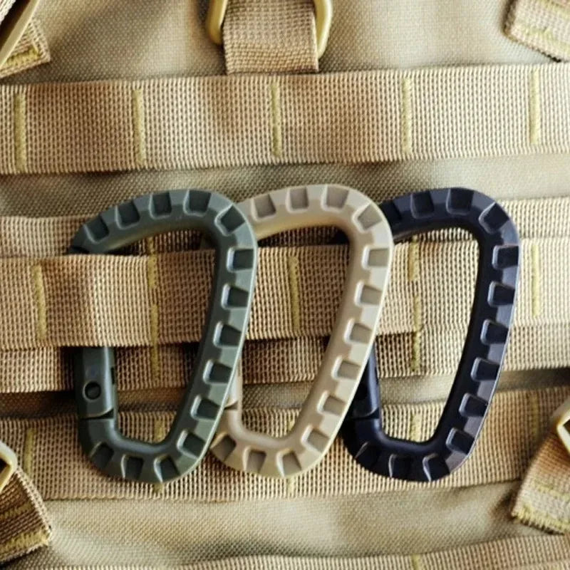 SteelGrip™ Tactical D-Ring Carabiner Set (1–10 pcs)