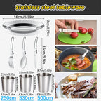 CampMate™ Non-Stick Cookware Set (2–3 personnes)