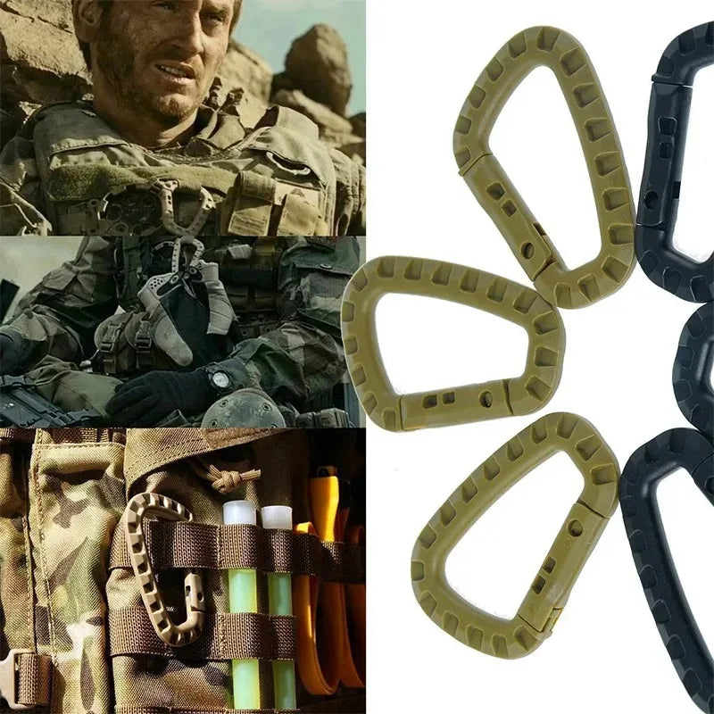 SteelGrip™ Tactical D-Ring Carabiner Set (1–10 pcs)
