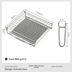 SteelFlame™ 304 Folding Toast & Grill Net