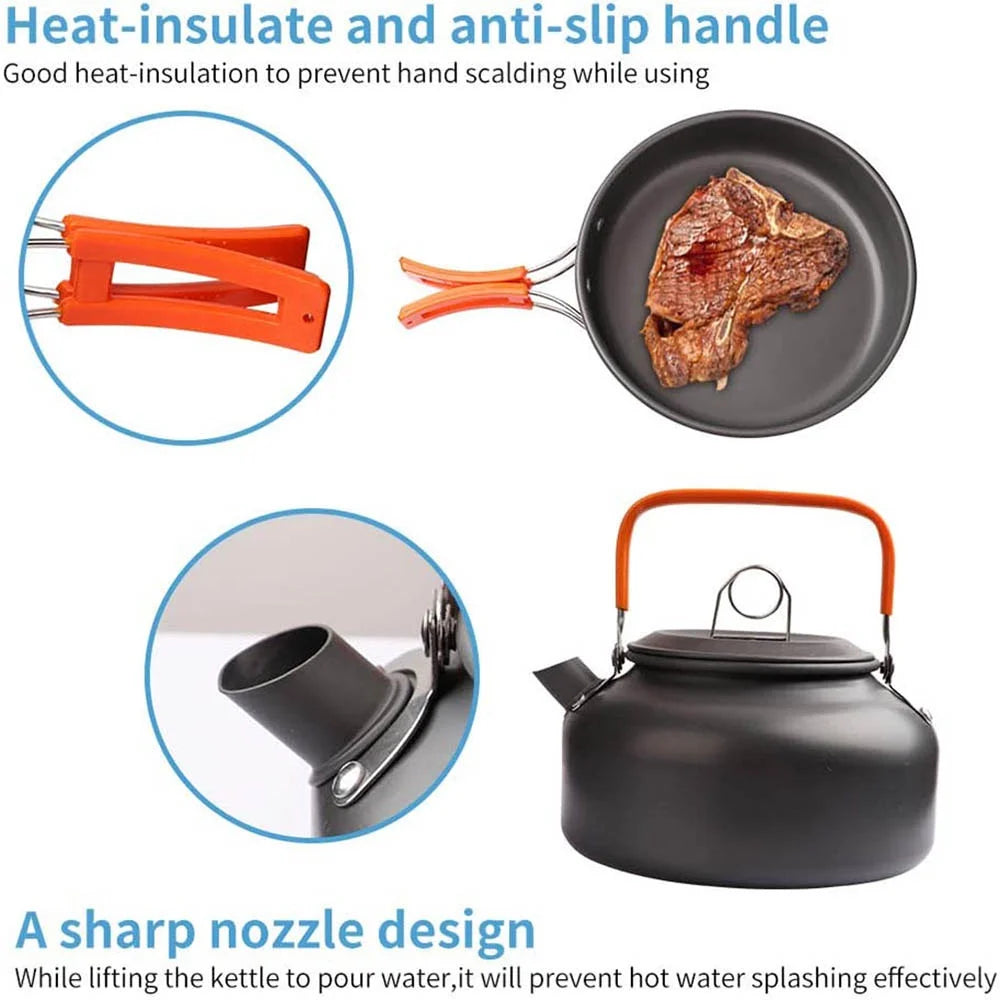 CampMate™ Non-Stick Cookware Set (2–3 personnes)