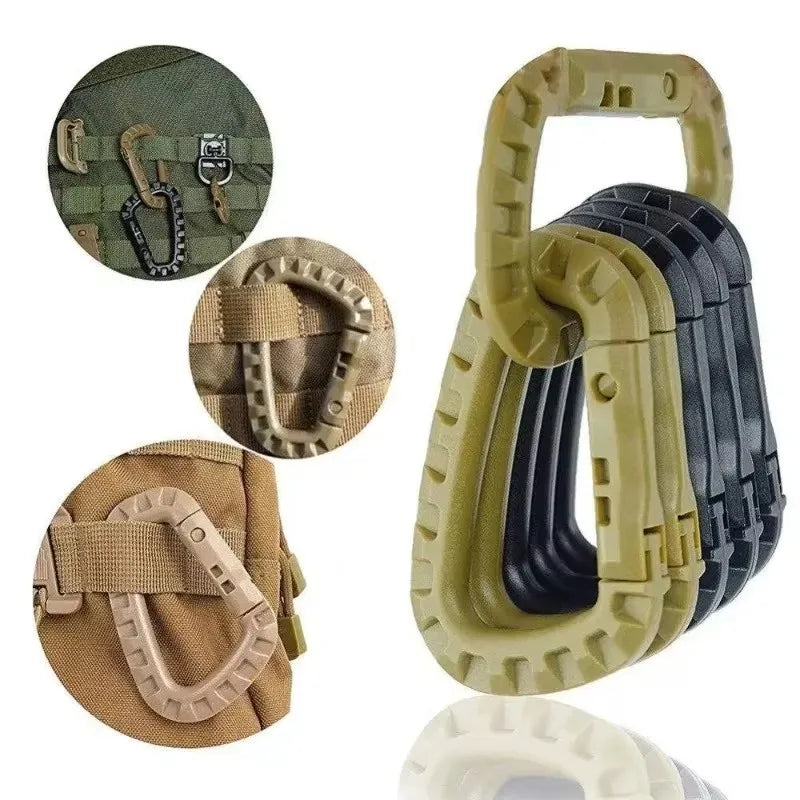 SteelGrip™ Tactical D-Ring Carabiner Set (1–10 pcs)