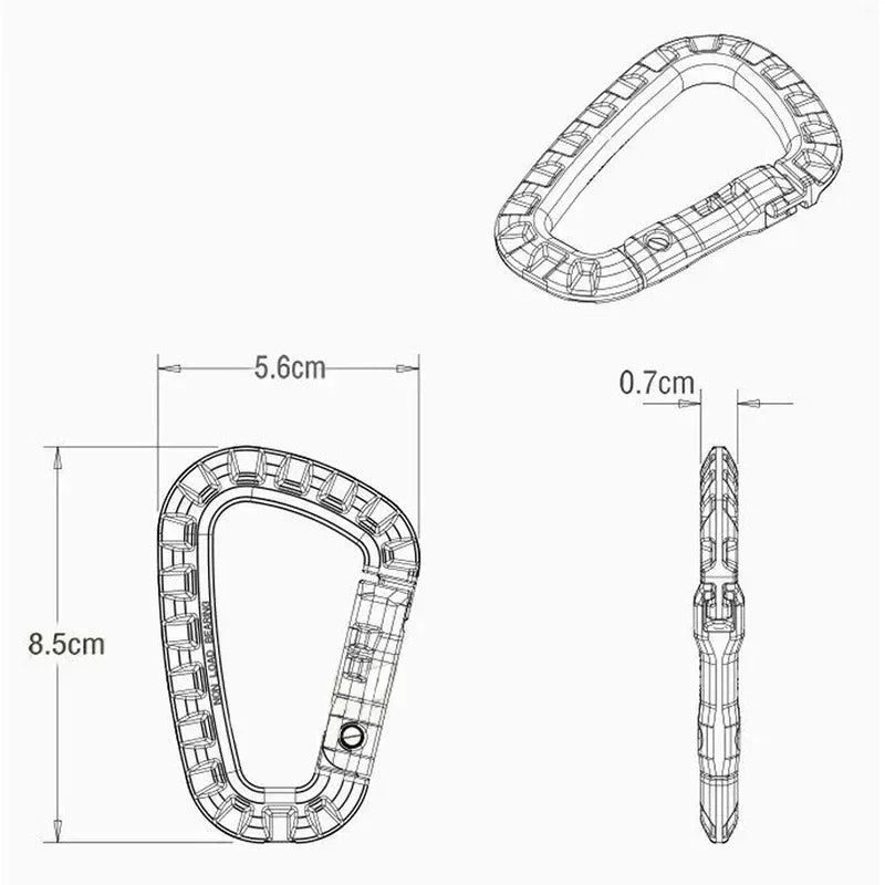 SteelGrip™ Tactical D-Ring Carabiner Set (1–10 pcs)