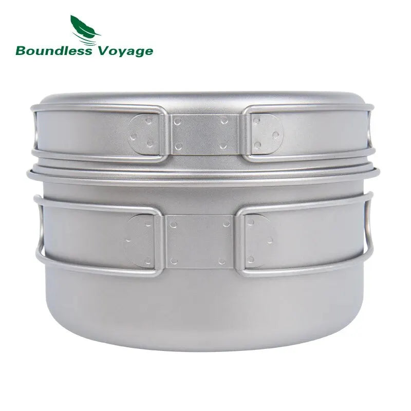 TitanVoyage™ Folding Titanium Cookware Set